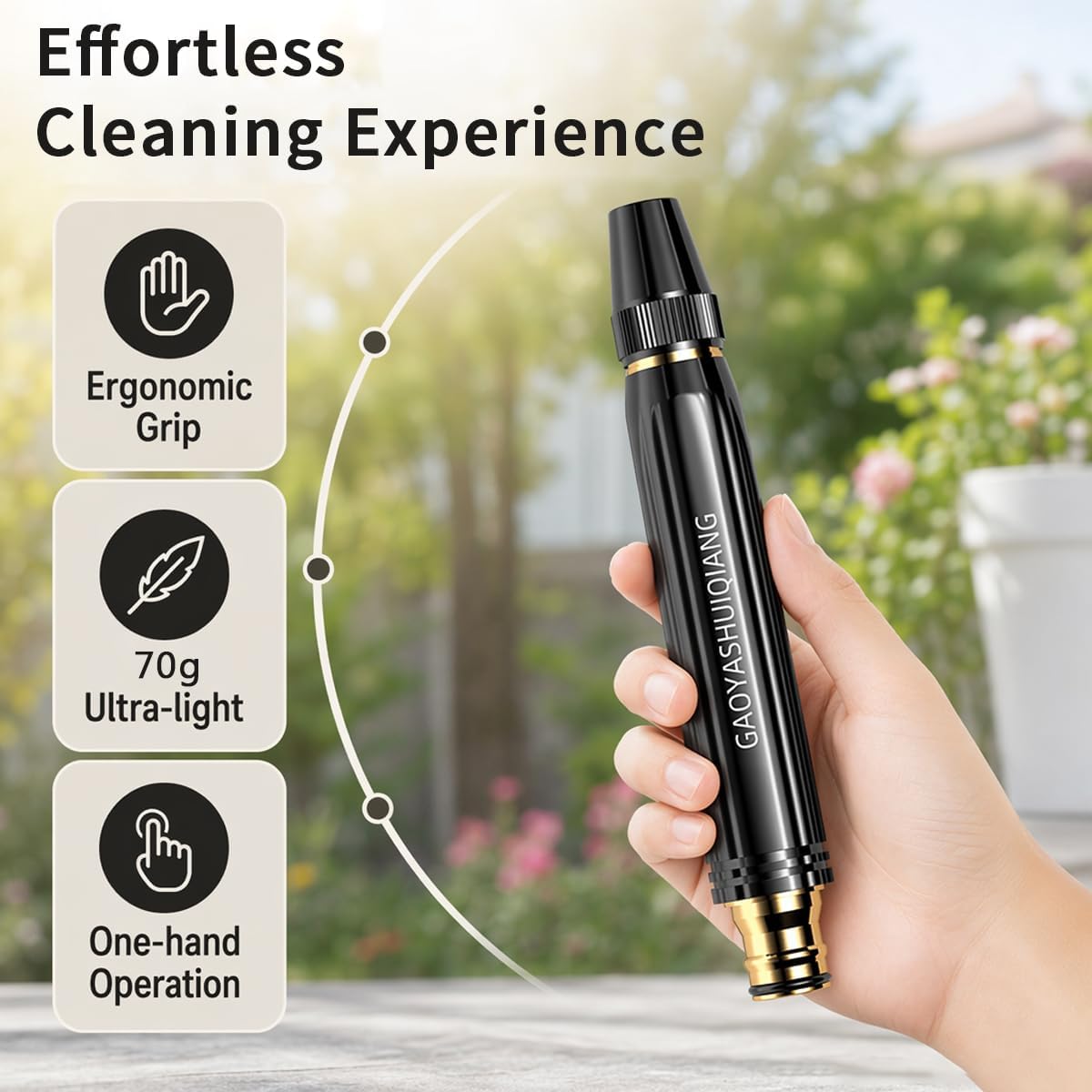 Heavy-Duty High-Pressure Hose Nozzle with Adjustable Spray Modes