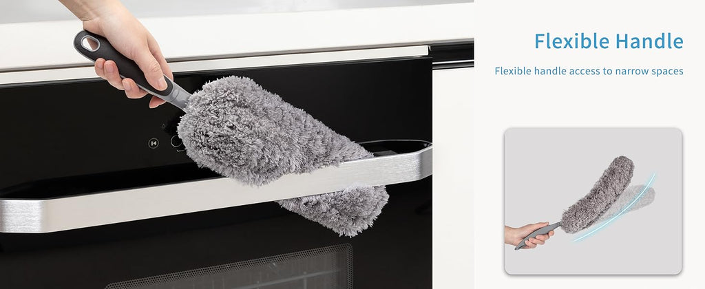 Microfiber Duster – Reusable Dust Cleaner with Non-Slip Handle