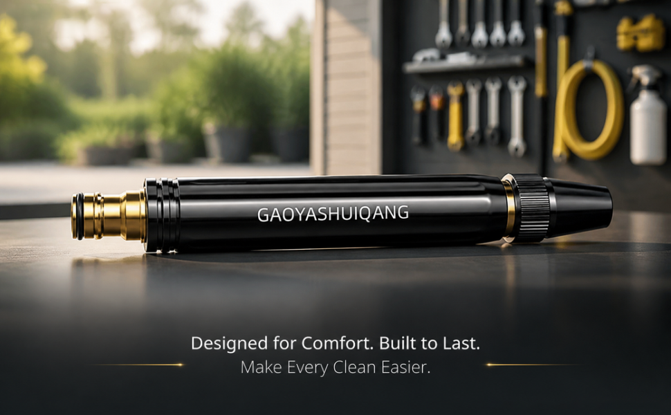 Heavy-Duty High-Pressure Hose Nozzle with Adjustable Spray Modes