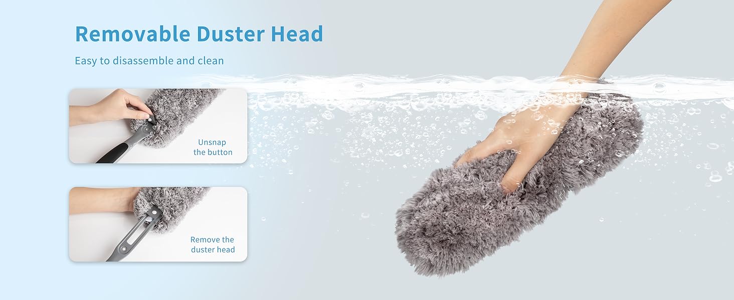 Microfiber Duster – Reusable Dust Cleaner with Non-Slip Handle